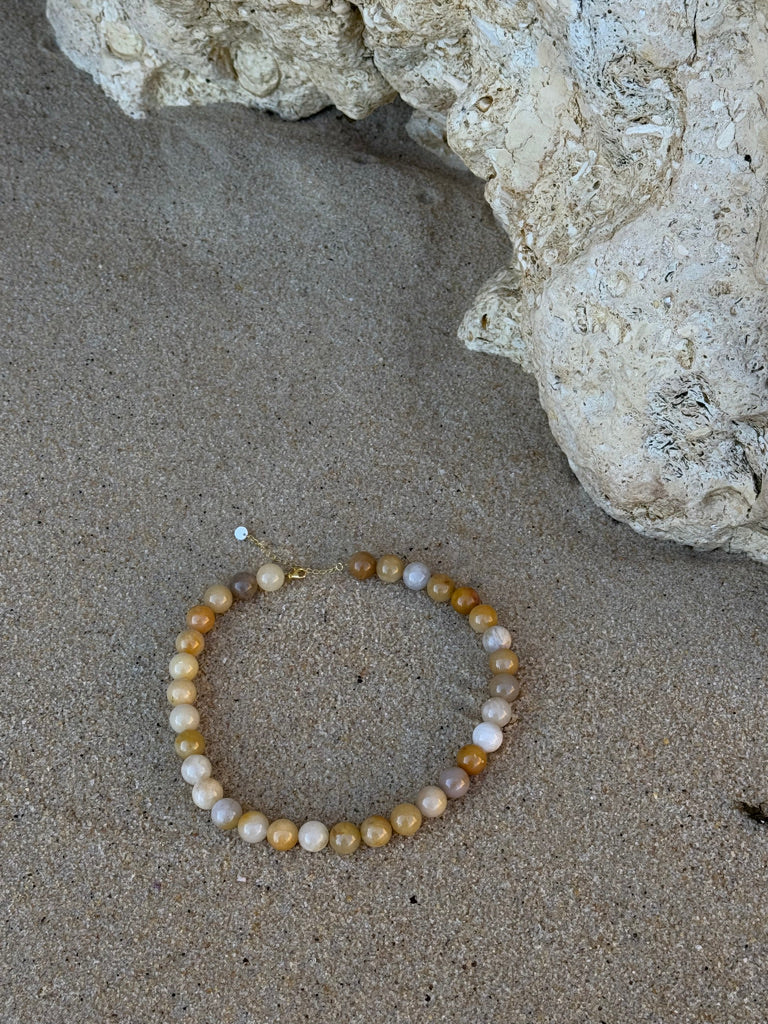 Chunkyorangeaventurinkrystalhalskæde