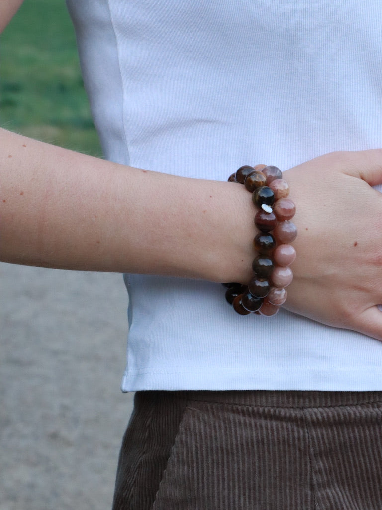 Chunky Tiger Eye | Krystal armbånd