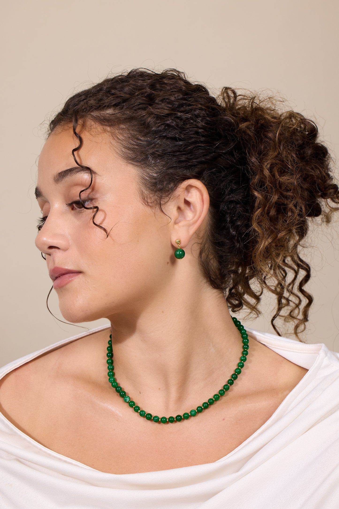 Grøn Jade | Krystal halskæde
