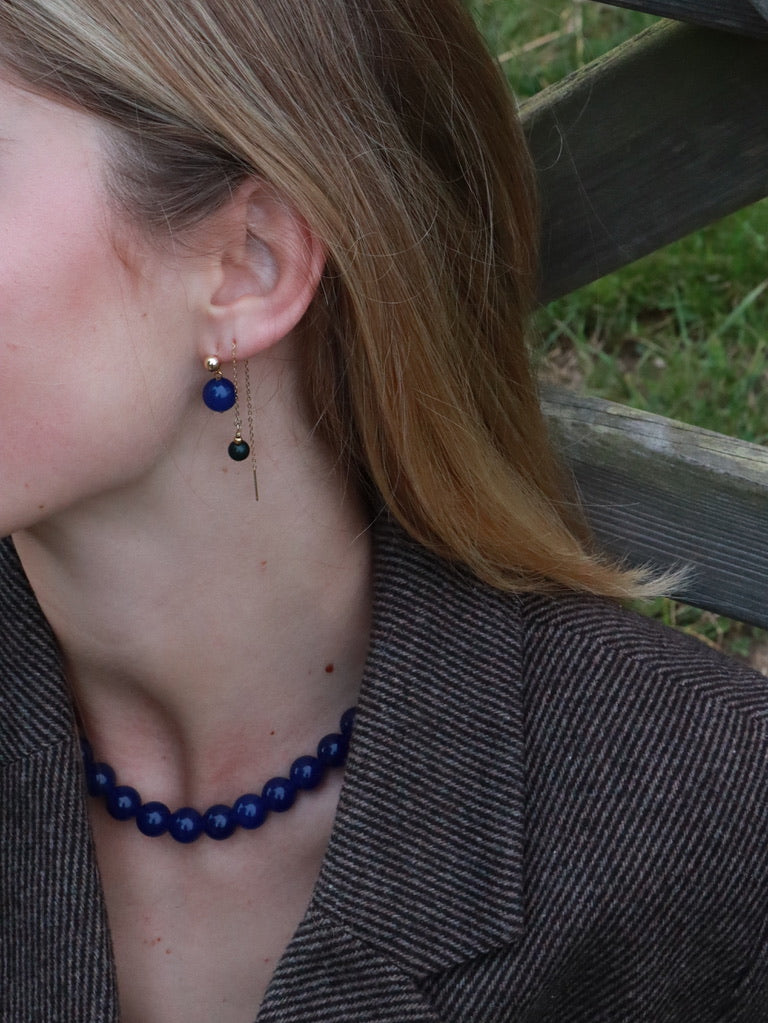 Nora Lapis Lazuli | Krystal øreringe