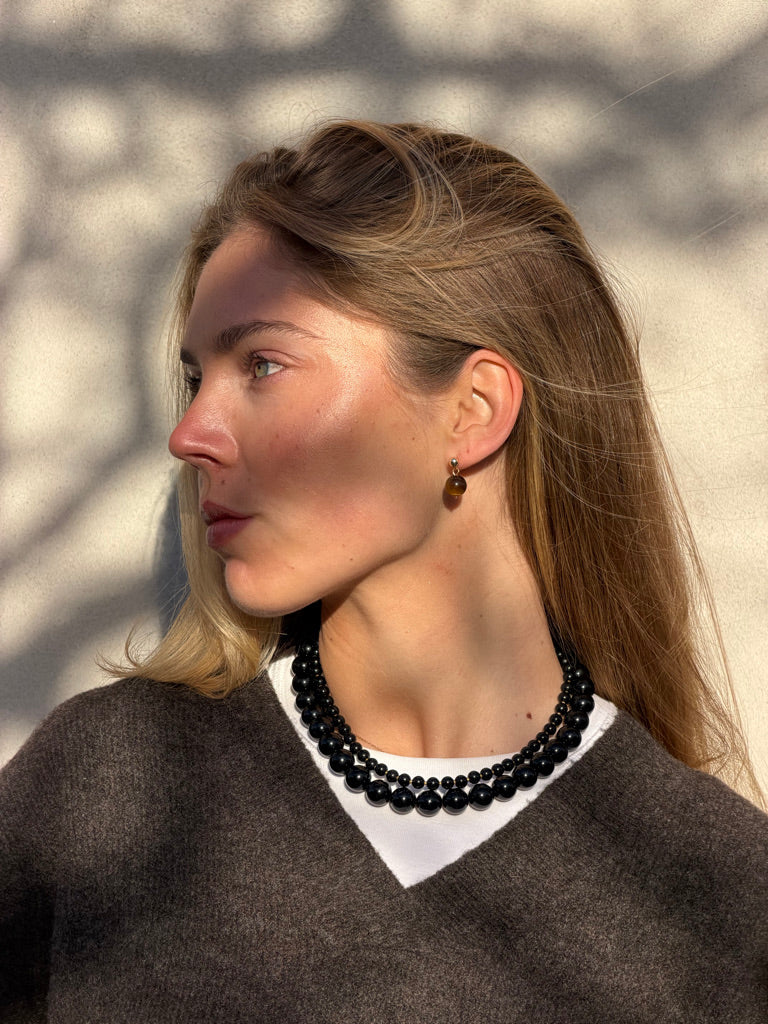 Black Onyx | Krystal halskæde