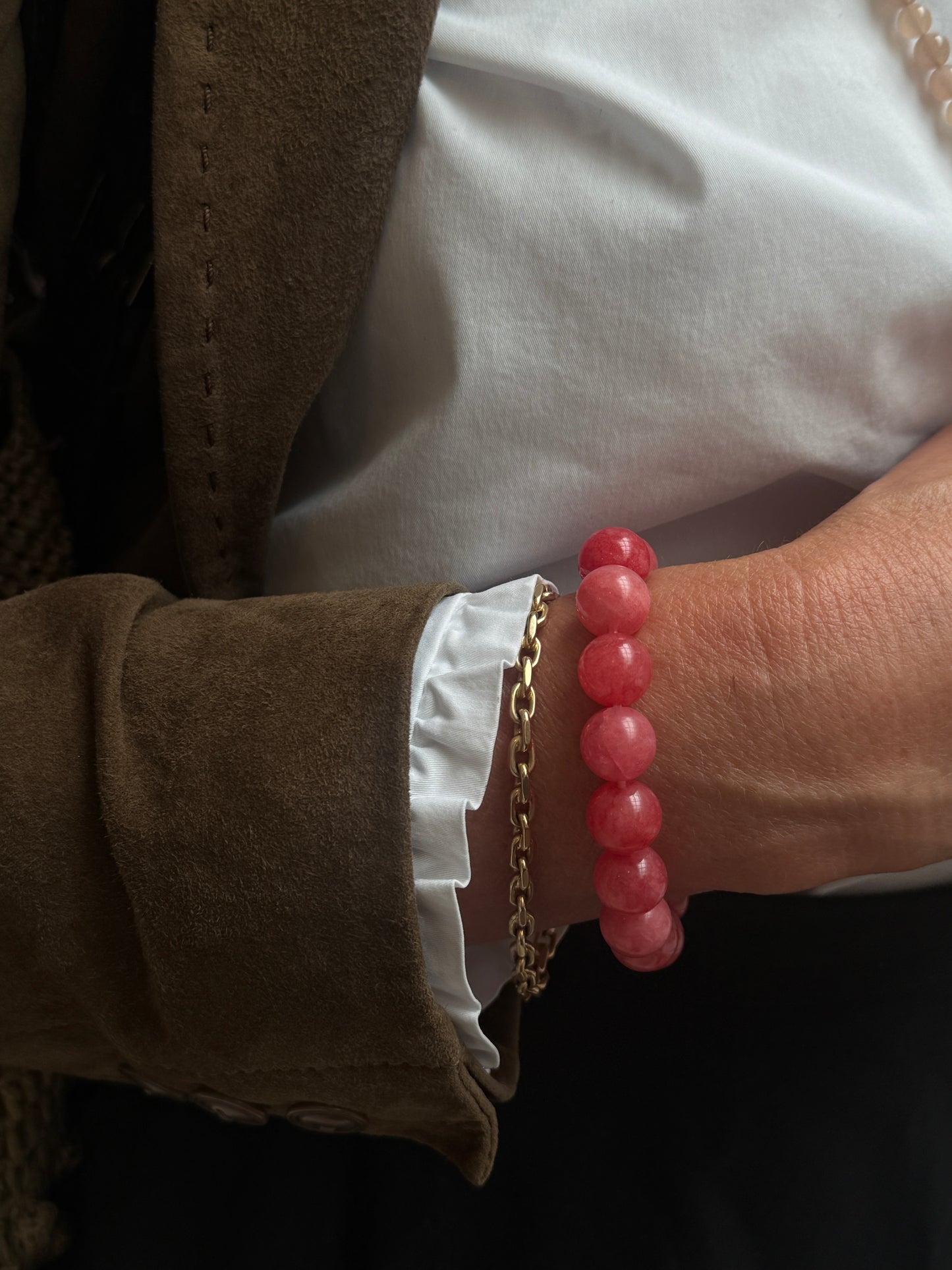 Chunky Redstone Quartz | Krystal armbånd