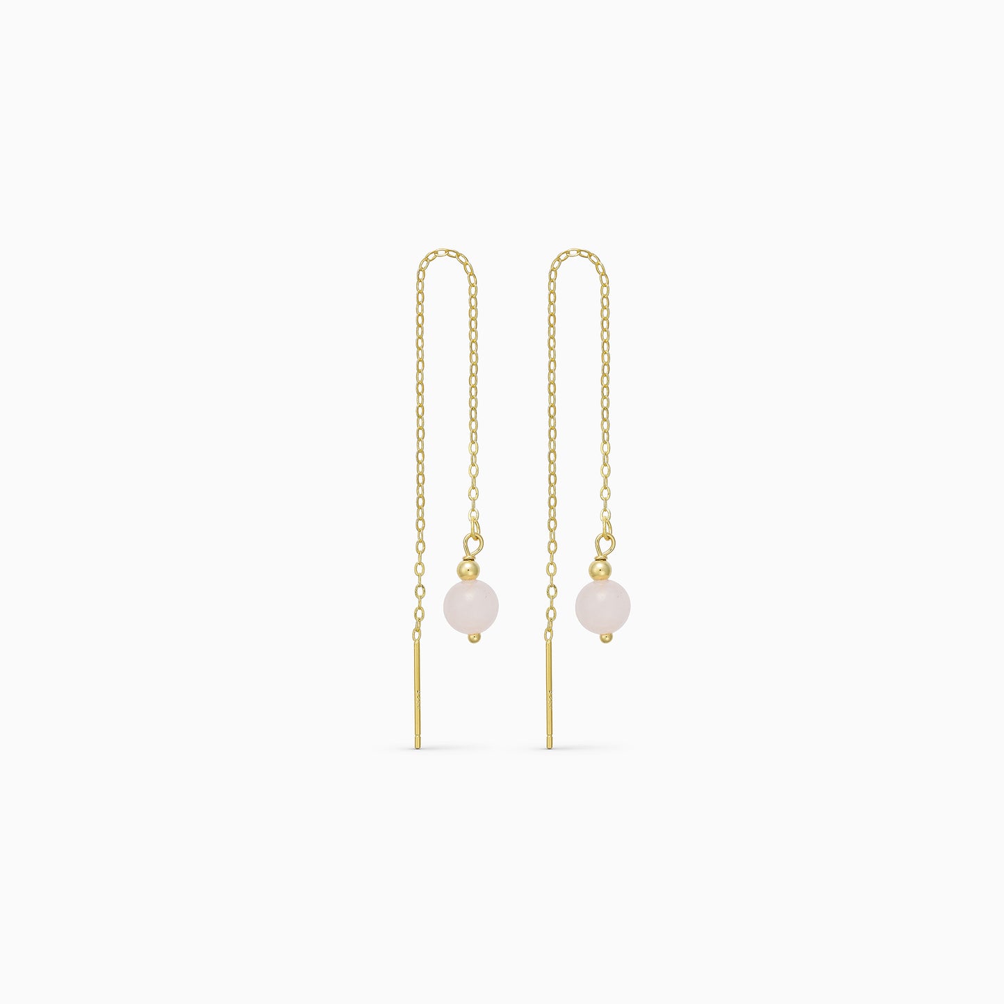Rosa jade krystal ørering