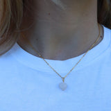 Alma Rose Quartz Heart Necklace