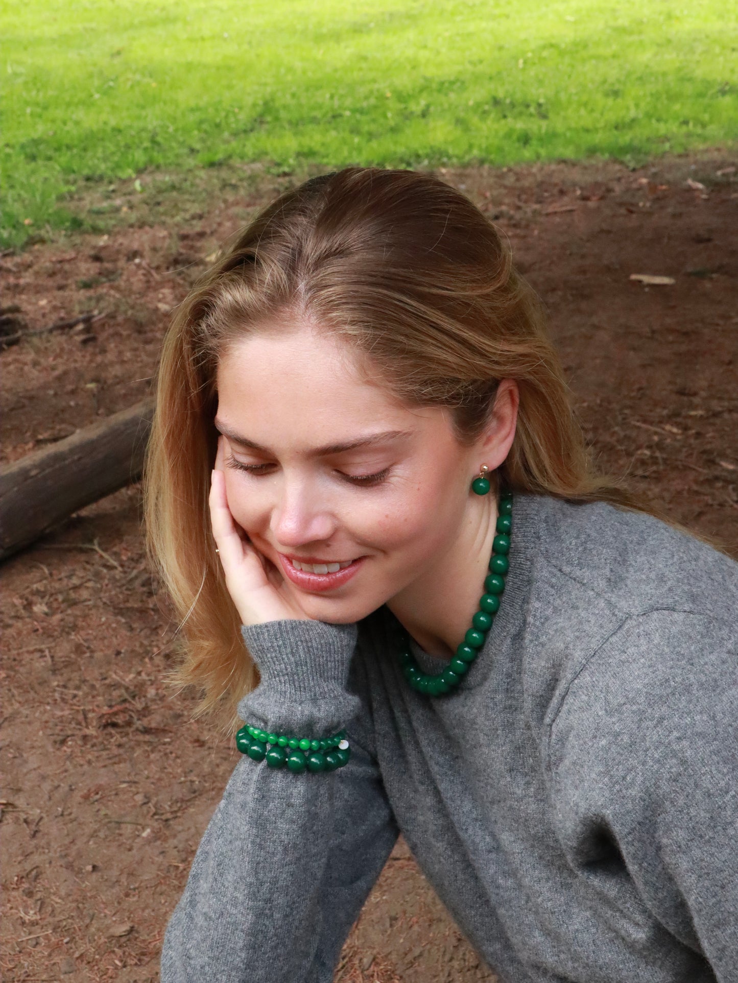 Nora Green Jade | Crystal earrings