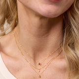 Aya Red Agate Necklace in Gold