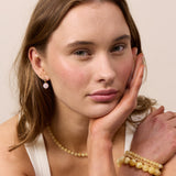 Petite Gul Jade Stretch Armbånd