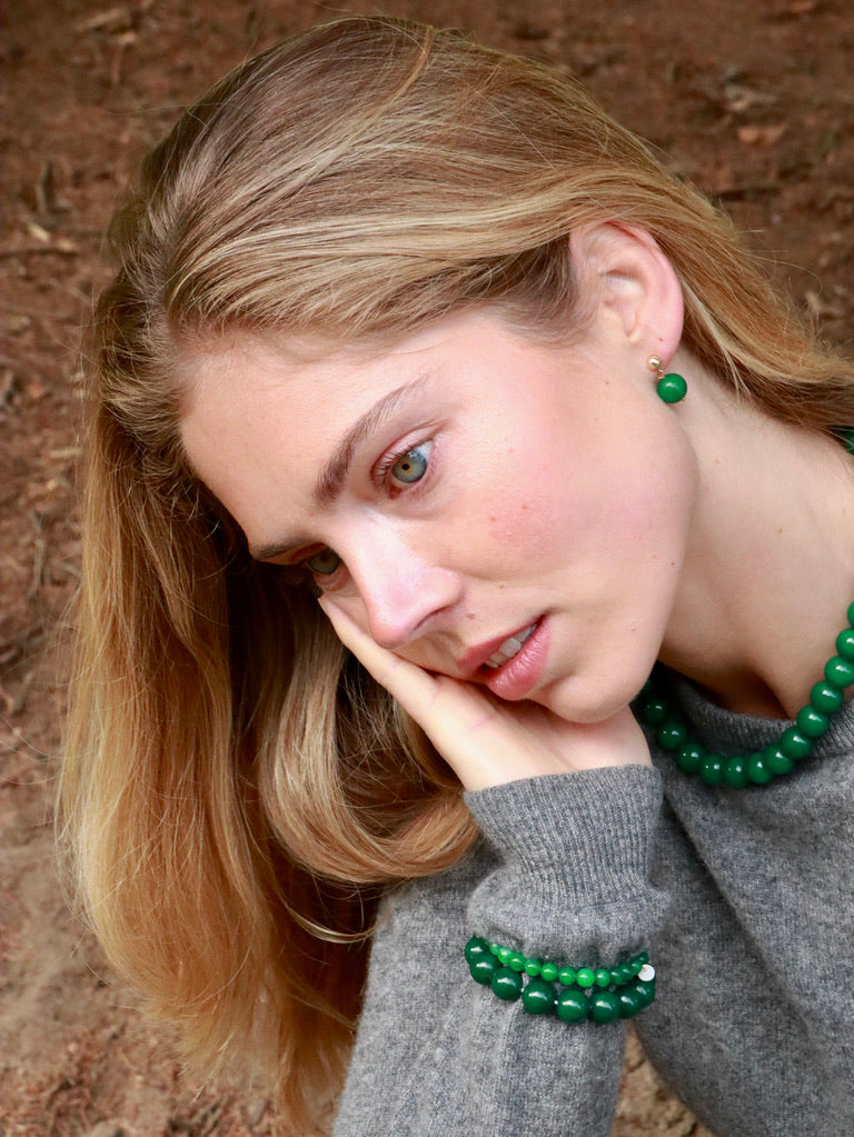 Chunky Grøn Jade | Krystal armbånd