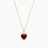 Alma Red Jade Heart Necklace