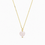 Alma Rose Quartz Heart Necklace