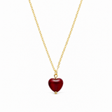 Alma Red Jade Heart Necklace