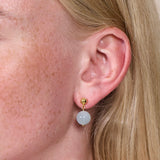 Aquamarine krystal ørering