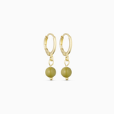 Ava Green Alashan Agate Huggie Earrings