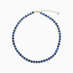 Blå jadee krystalhalskæde
