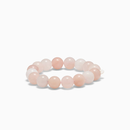 Chunky rosa jade krystal armbånd