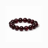 Chunky Garnet stretch bracelet with large polished deep red natural stone beads