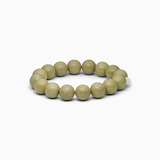 Chunky Green Alashan Agate Stretch Bracelet