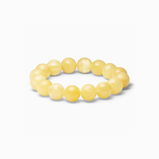 Chunky Gul Jade krystal armbånd