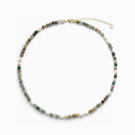 Ellie Freshwater Pearl Gold Necklace in Indian Agate