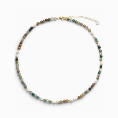 Ellie Freshwater Pearl Gold Necklace in Indian Agate