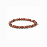 Essential Purple Brown Aventurine stretch bracelet with rose and brown natural stone beads