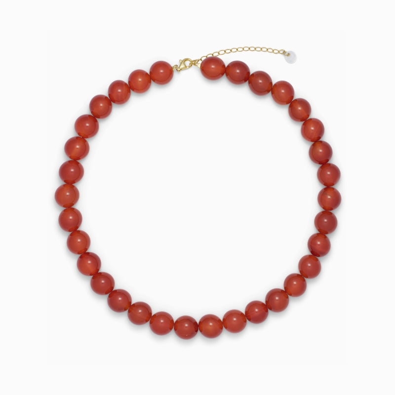 Faro Red Jade | Crystal necklace