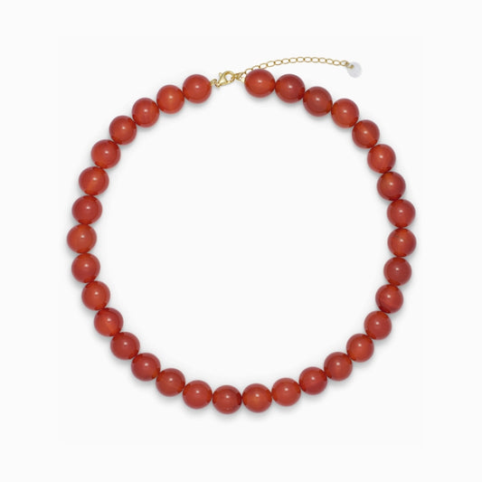 Faro Red Jade | Crystal necklace