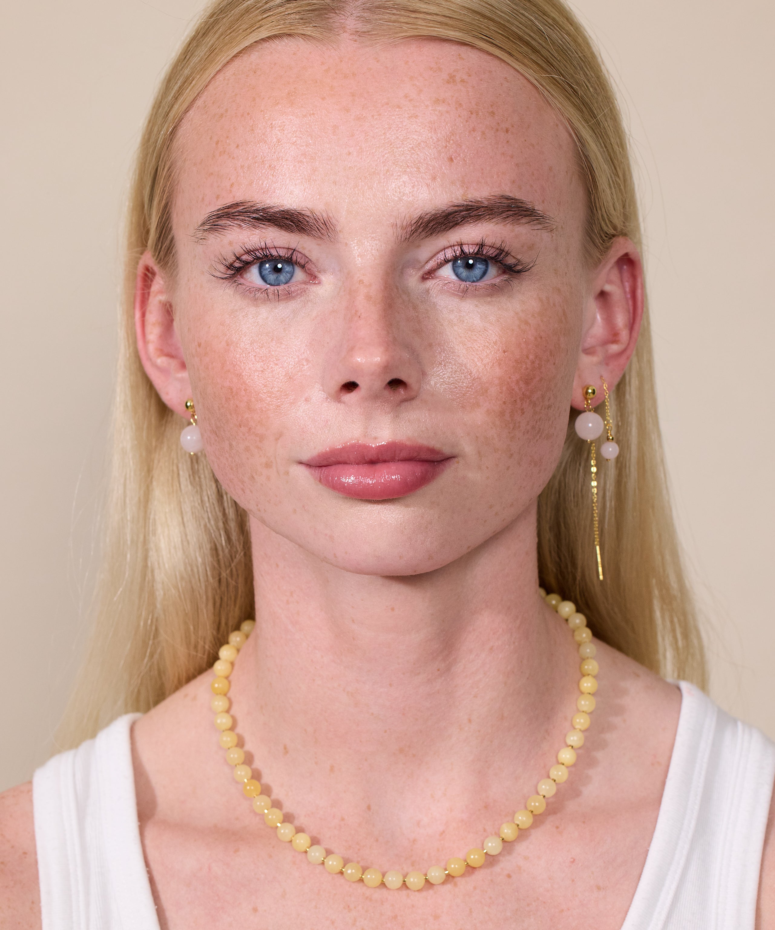 Gul Jade krystalhalskæde