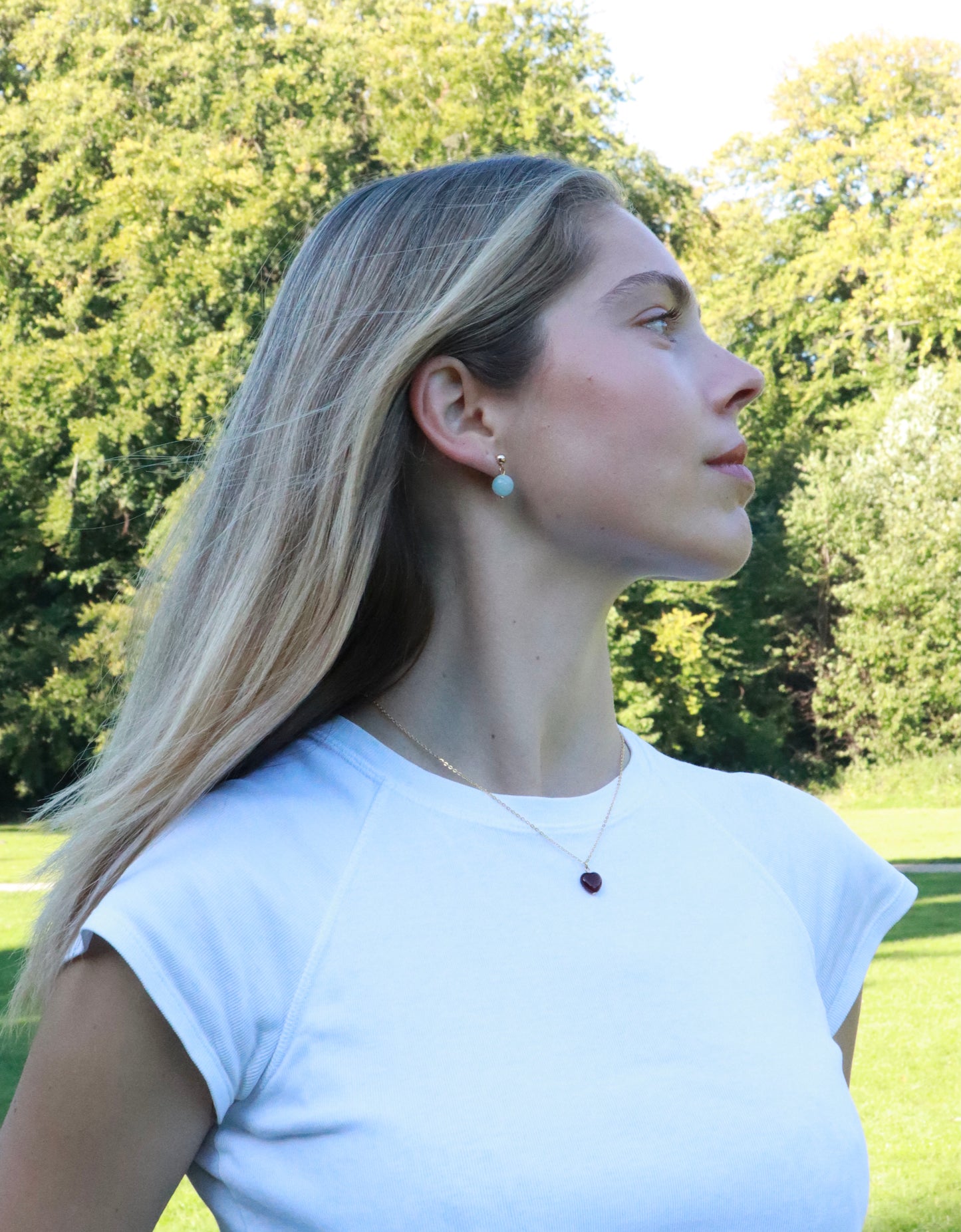 Nora Akvamarin | Krystal øreringe