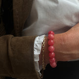 Chunky Redstone Quartz Stretch Bracelet