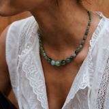Vera Green Moss Agate Necklace