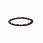 Petite garnet stretch bracelet with deep red natural stone beads