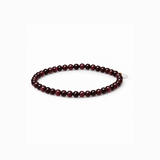 Petite garnet stretch bracelet with deep red natural stone beads