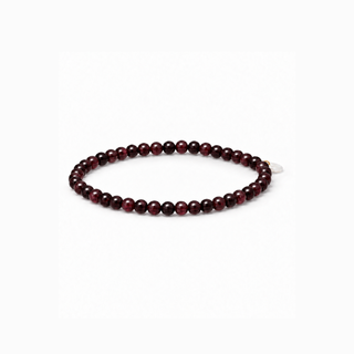 Petite Granat stretch armbånd med dybrøde natursten
