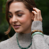 Alva Green Aventurine Stretch Bangle