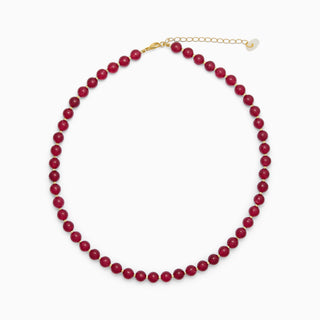Red Jade crystal necklace