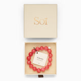 Chunky Redstone Quartz Stretch Bracelet