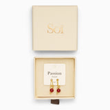 Ella Red Jade Earrings