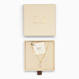 Alma Rose Quartz Heart Necklace