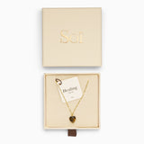 Alma Rød Jade Hjerte Halskæde