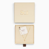 Aya Rose Quartz Necklace in Gold