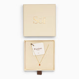 Aya Red Agate Necklace in Gold