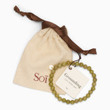 Essential Green Alashan Agate Stretch Bracelet